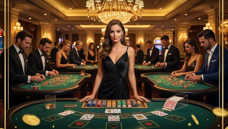 Variety of online casino games including slots, live dealer tables, and card games